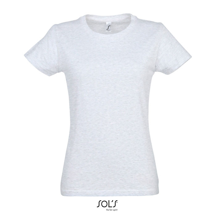 Tshirt femme publicitaire coton 190g - IMPERIAL Blanc Chiné